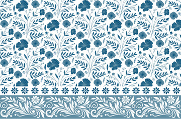 sketch floral modern white background.one line botanical floral pattern.seamless texture pillow cover hand drawn.clean border embroidery simple petal.trendy home textile fashion

