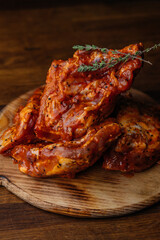 Marinated Pork Ribs Ready for Grilling