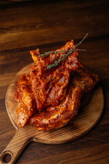 Marinated Pork Ribs Ready for Grilling