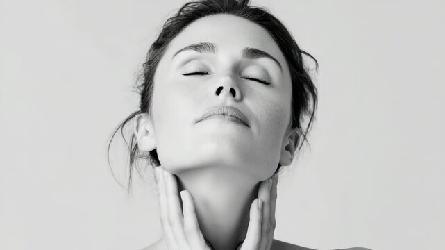 minimalist portrait of modeler with clean ultrabright background