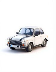 Fototapeta premium white toy retro car
