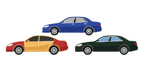 red car isolated on white