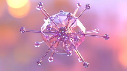  A 3D rendering of a complex chemical compound 