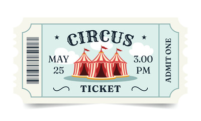 Сircus ticket template. Vector illustration	