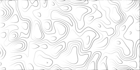 Abstract contour map design in grayscale illustrating topography or surface elevation on a white background with layered organic shapes