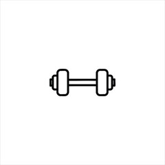 Dumbbell Line Icon Fitness Gym Workout Art