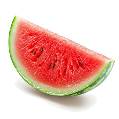 2D flat vector illustration of Watermelon Slice, isolated on a white background.