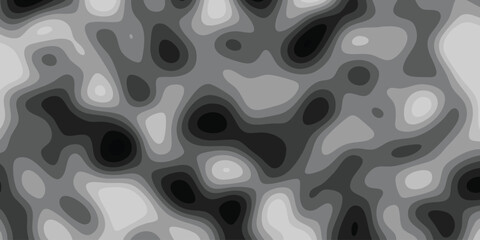 Abstract topographic contour lines illustrating terrain in grayscale a visual representation of elevation and landforms