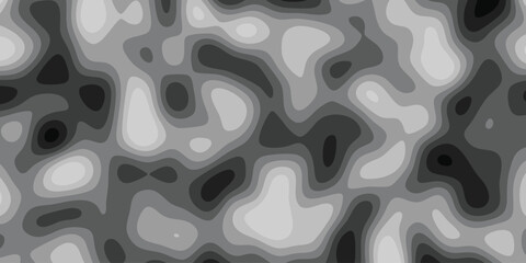 Abstract topographic map illustration in grayscale displaying contours and layers of varying shades suitable for backgrounds and graphic design