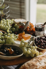 cheese and grapes