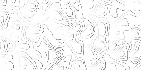 Abstract topographic map style design with contour lines in shades of grey simulating elevations on a white background perfect for backgrounds and visual texture.