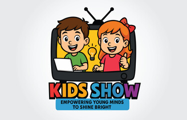 Kids Channel Colorful Logo Vector Template