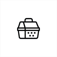 Pet Carrier Line Icon Travel Transport