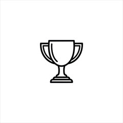 Trophy Cup Line Icon Award Winner Prize