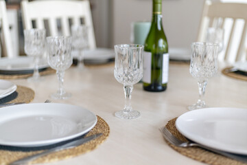 table set for a dinner