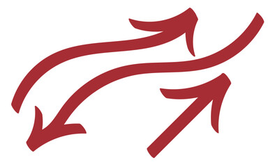 Abstract Red Arrows Dynamic Movement Design Element Graphic Illustration Vector Background Swirling Lines Modern Art Style Elegant Minimalist Artistic Curve Shape Reddish Brown Color Palette Simple   