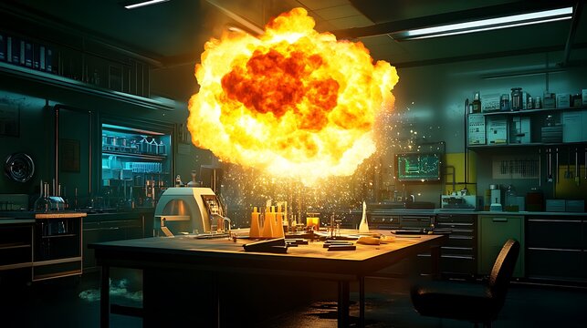  A chemical explosion in a controlled lab environment