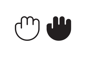 Black and white fist icons symbolizing unity and strength.