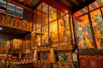 Darjeeling ,West Bengal, India - 20.08.2023 : Beautiful view of interior of Ghum Monastery. Image...