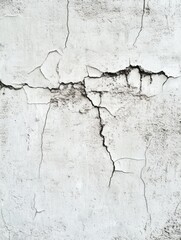 Obraz premium dirty concrete cement white grey wall grunge rough crack surface damage