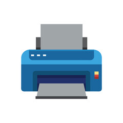 A colorful printer vector art illustration