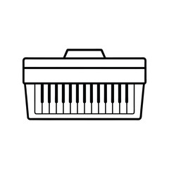 A harmonium line art vector illustration