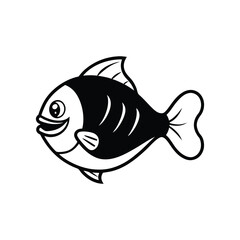 A piranha fish vector art illustration