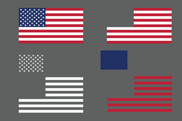 Layered American Flag SVG