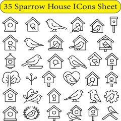 Sparrow House Icons Sheet