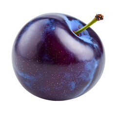 Isolated captivating plum, showcasing rich hues and textures in a detailed shot on the transparent background