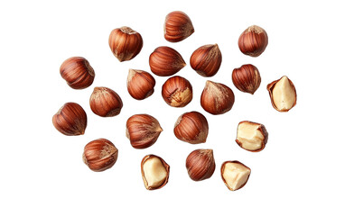 Fototapeta premium Pile of nuts with some of them open