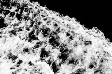 Abstract Black and White Ocean Waves With Dramatic Contrast