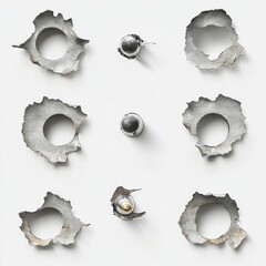 Bullet Holes and Projectiles A Symmetrical Composition