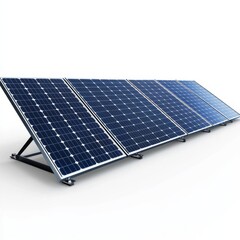 Five-Panel Solar Array Clean Energy Concept Render
