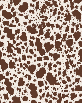 Brown Cow Spots Pattern Animal Print Textile Cute Animal Abstract Design