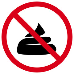 No Defecation Sign