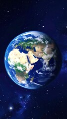 Fototapeta premium Earth from Space with Night Sky.