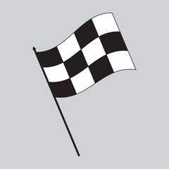 checkered racing flag. Crossed checkered flags silhouette, Racing finish line flags, Sports competition flag icon, Checkered race flags vector, Finish line flags illustration. Race flag icon.