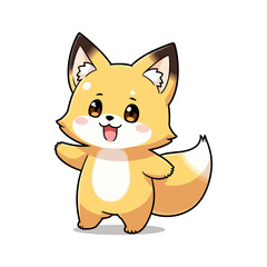 Cute Baby Coyote Clipart 08