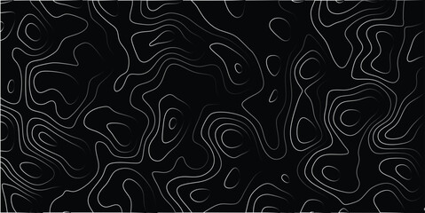 Abstract topographic map design with flowing contour lines on a dark background suitable for modern design and digital art applications.