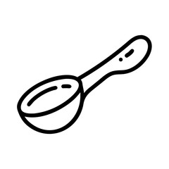 Simple Vector Illustration A Clean Line Drawing of a Spoon or Scoop for Measuring