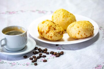 The most traditional Minas Gerais snack, coffee, cheese bread and guava paste