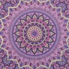 Purple hand painted mandala.