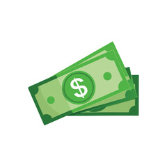 Dollar banknotes isolate on white background