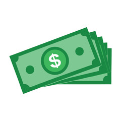 Dollar banknotes isolate on white background