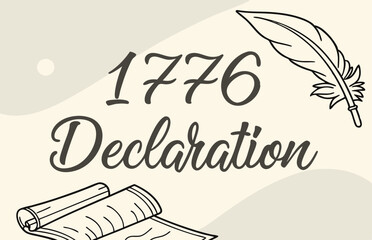 1776 declaration of independence illustration