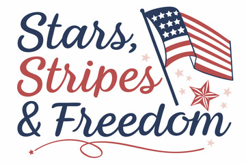 Patriotic stars stripes and freedom design