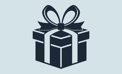 Gift box icons, present silhouette , christmas surprise vector