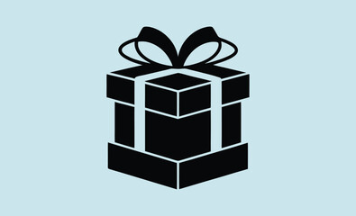 Gift box icons, present silhouette , christmas surprise vector