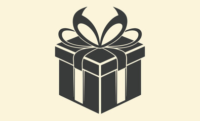 Gift box icons, present silhouette , christmas surprise vector
